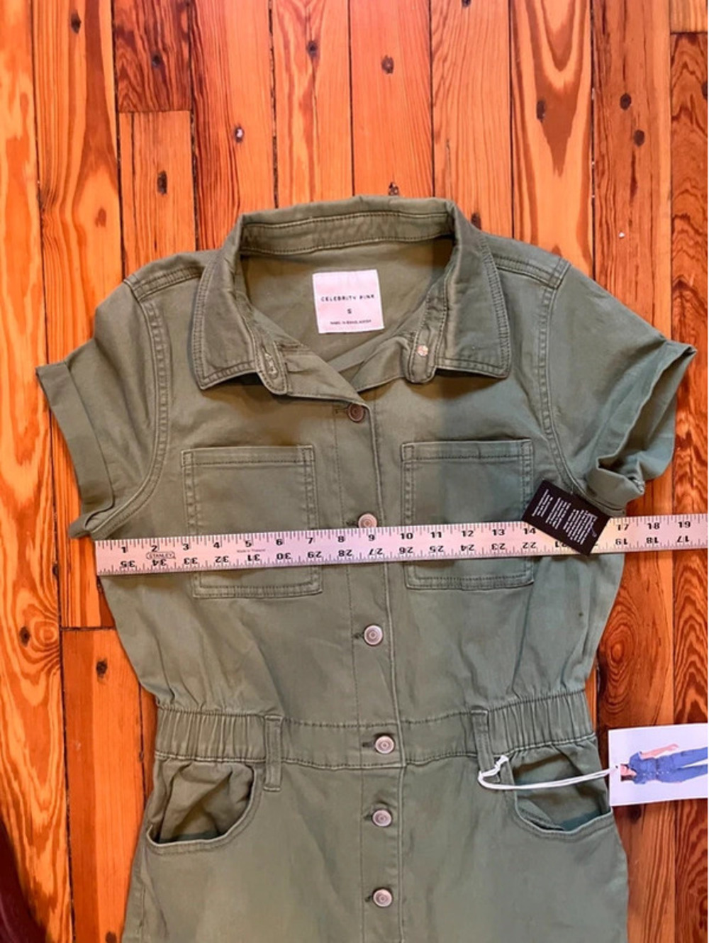 Marchioness of Bohemia OOAK Cat Art Cargo Boilersuit Womens S Olive Jumpsuit NWT - Picture 12 of 14